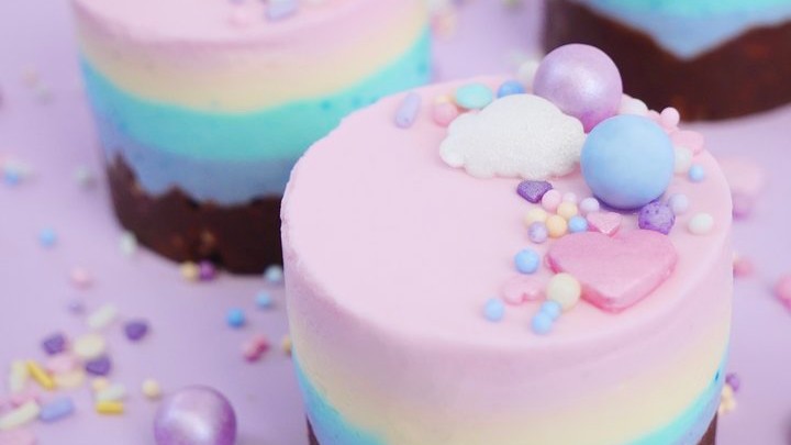 Image of Mini Rainbow Cheesecakes 