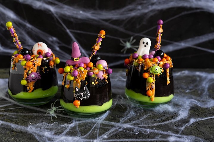 Halloween Hexenkessel Dessert