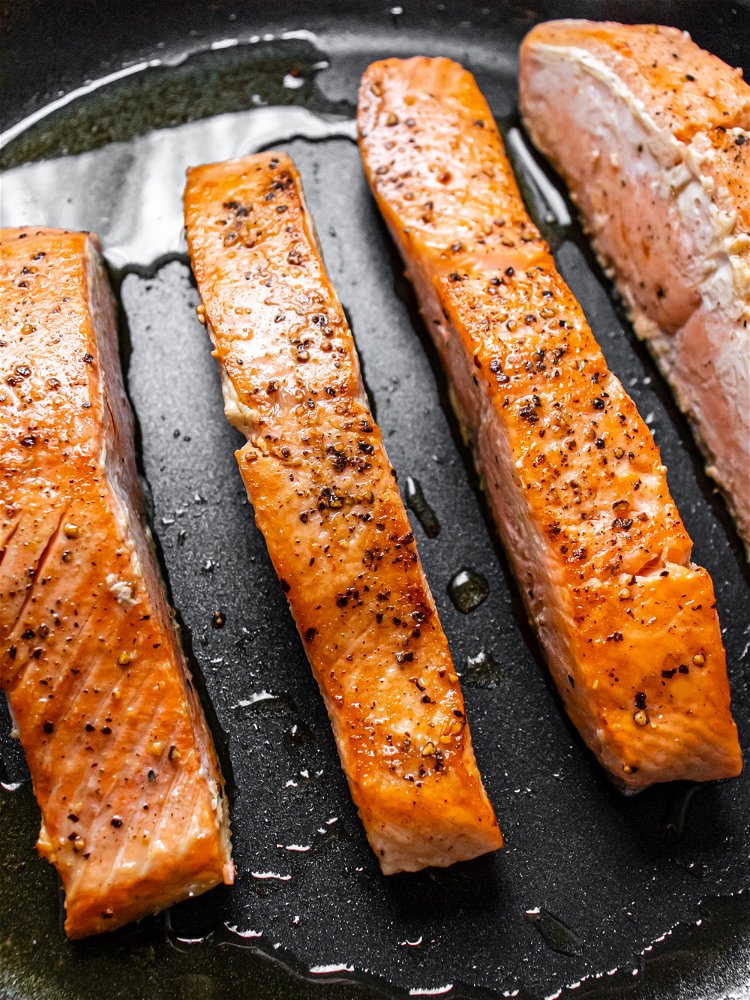 Image of Sear salmon for 3 minutes, flip and sear 3 minutes...