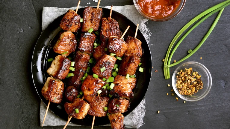 Image of True Lime Honey-Sriracha Chicken Skewers