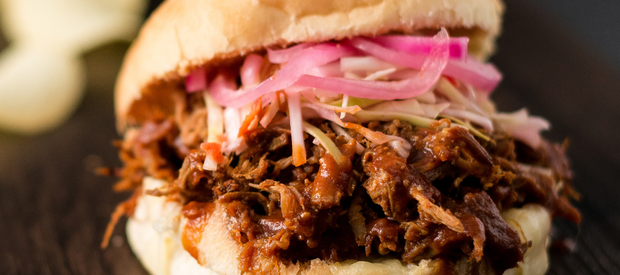 Pulled Pork BBQ Sliders with Pickled Onions