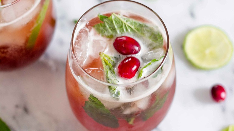 Image of Cranberry Pomegranate Mojito Recipe