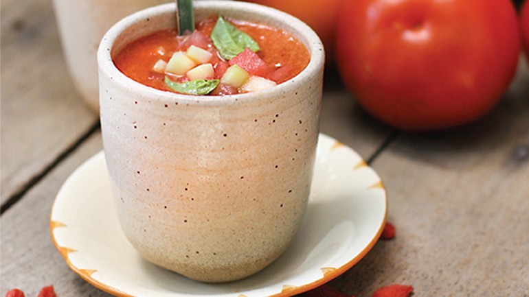 Image of Watermelon Goji Gazpacho Recipe