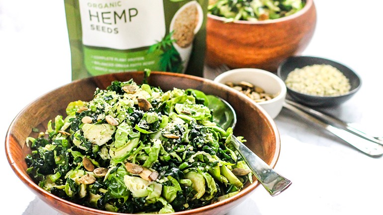 Image of Kale & Hemp Salad with Tahini Dressing Recipe