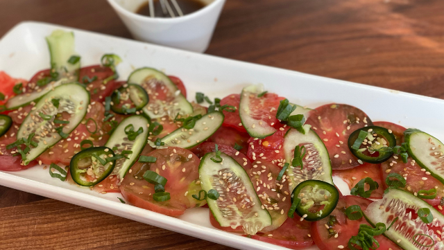 Image of Tomato, Cucumber, Sesame Seed Salad