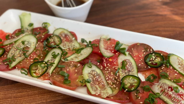 Image of Tomato, Cucumber, Sesame Seed Salad 