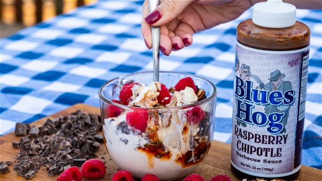 Image of Sweet and Spicy Raspberry Chipotle Sundae