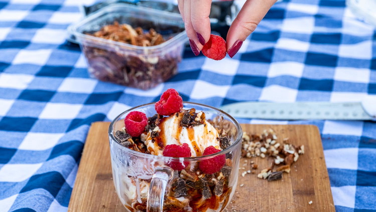 Image of Add a drizzle of Raspberry Chipotle and top with fresh raspberries.