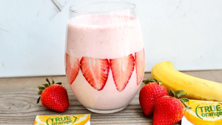 True Orange Strawberry-Banana Smoothie
