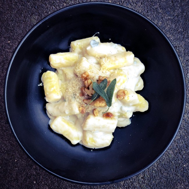 Image of Gnocchi with blue cheese sauce