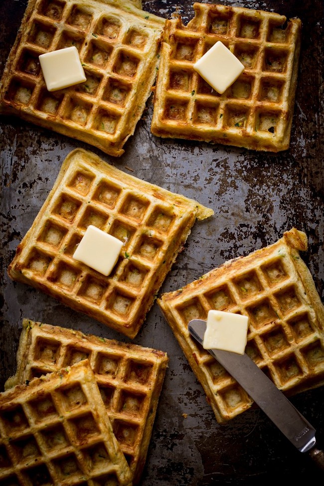 Image of Zucchini Waffles with Cabot Cheddar