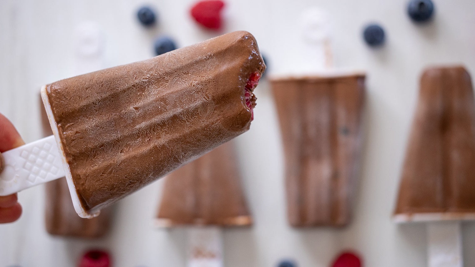 Image of Chocolate Berry Popsicles | Vegan, Paleo