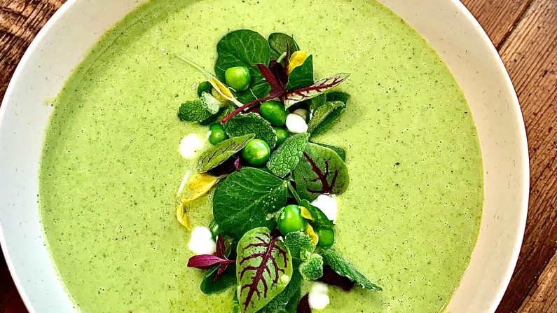 Image of Chilled Pea and Mint Soup