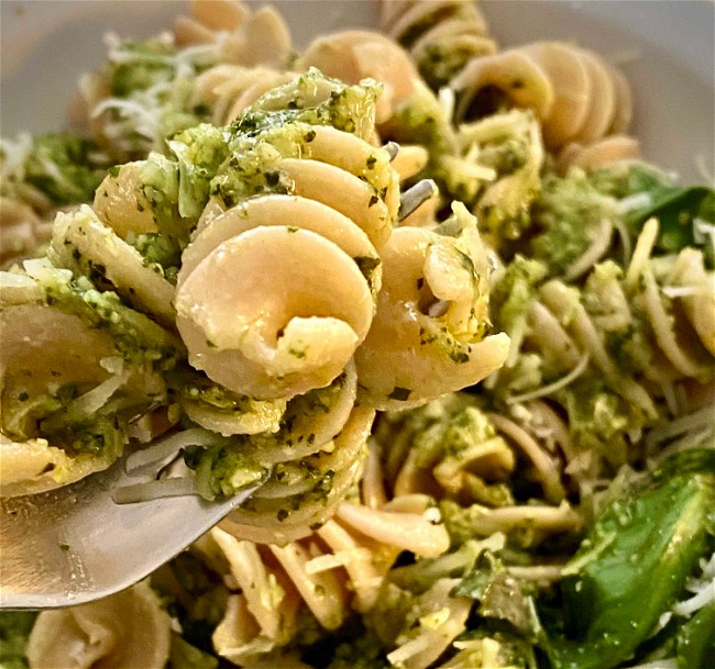 Image of Low Carb Pasta with Keto Homemade Pesto Sauce