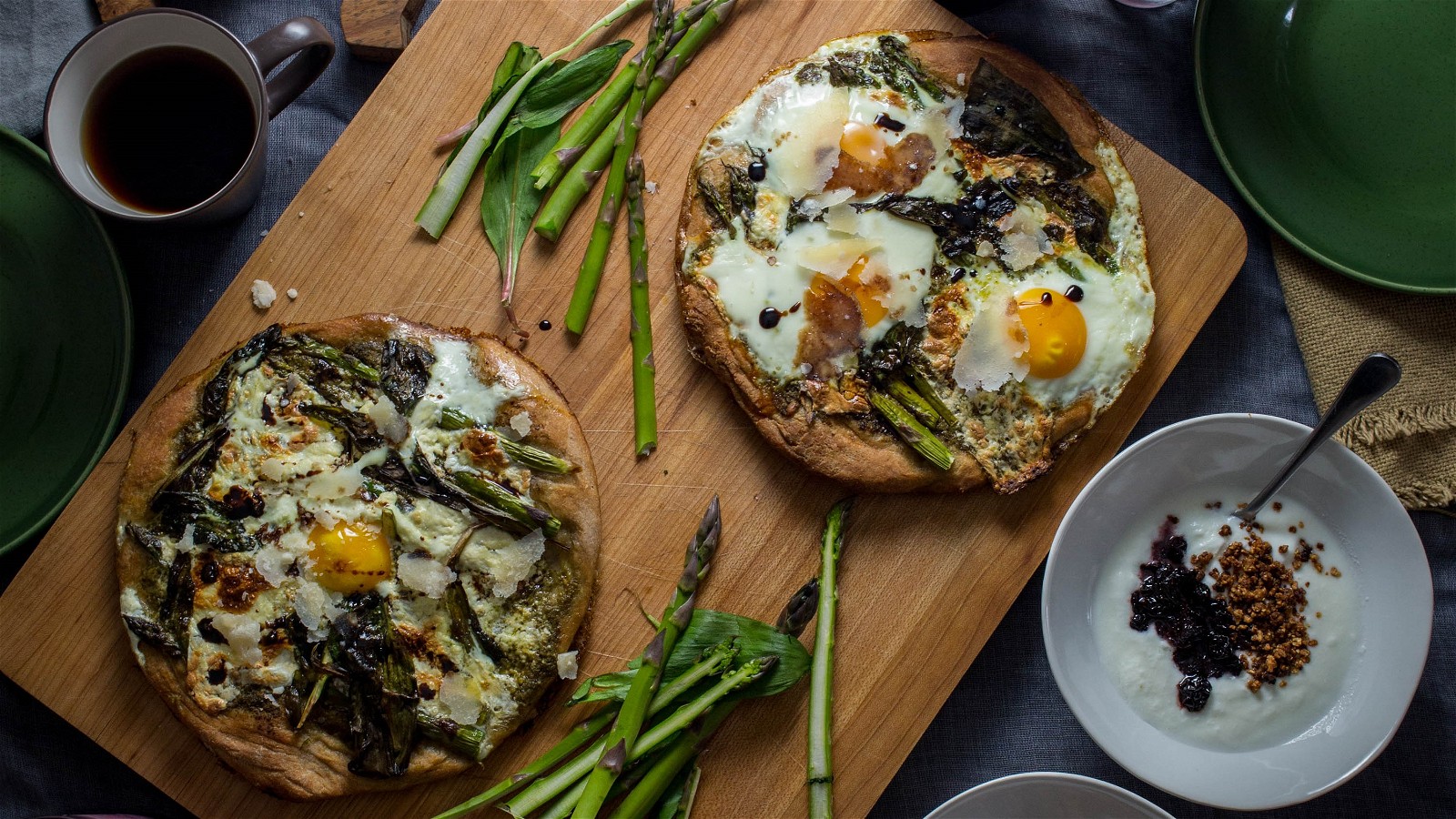 Image of Spring Brunch Asparagus and Burrata Pizza Recipe