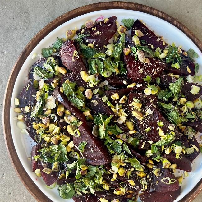 Image of Beet, Pistachio, and Mint Salad
