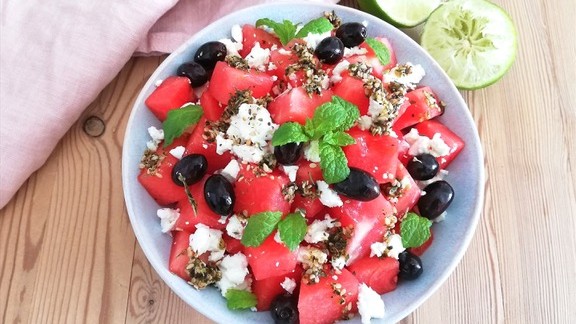 Image of Vandmelonsalat med Za'atar dressing