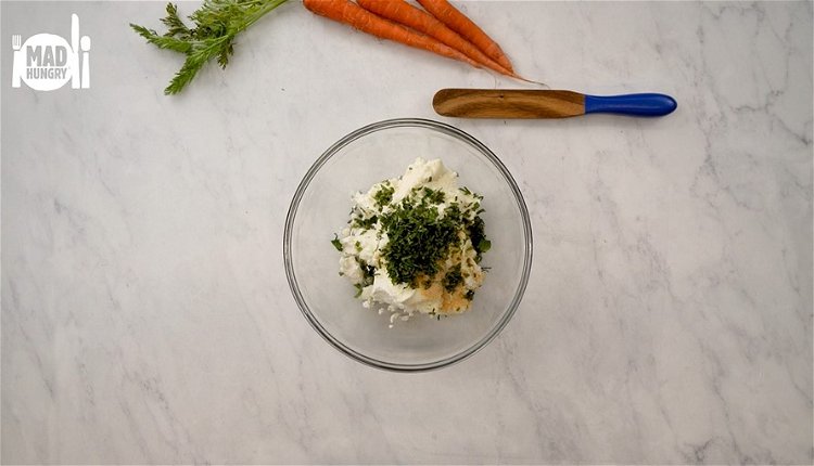 Image of In a medium bowl combine ricotta, goat cheese, granulated garlic,...