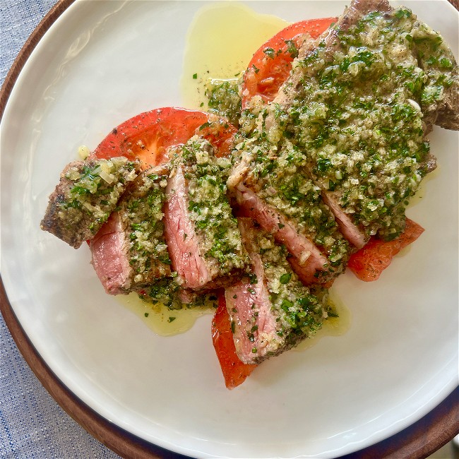 Image of Grilled Steak with Herb Butter