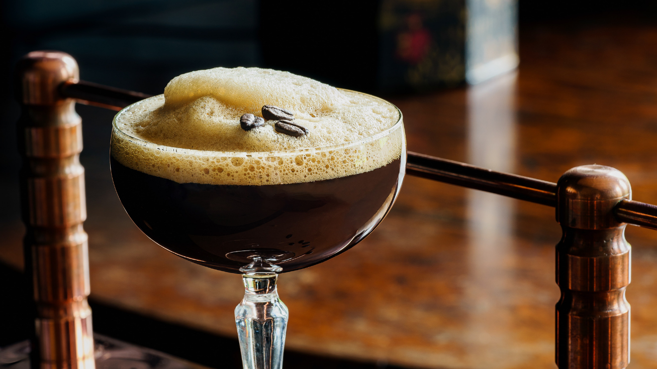 Image of Spiked Coffee Cocktail with Coffee Foam