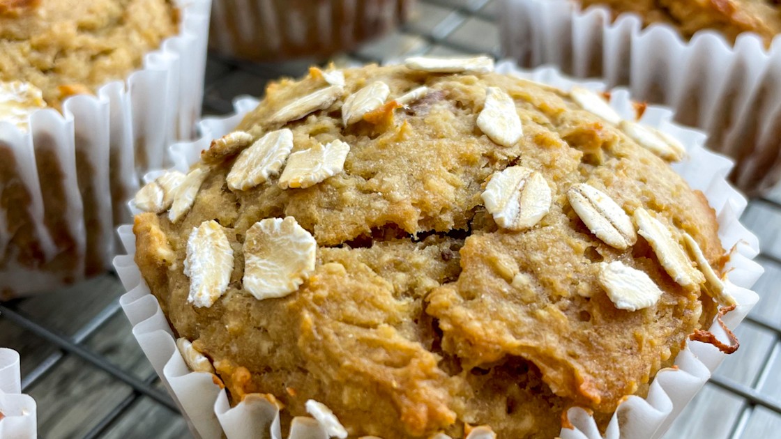 Banana Oat Protein Muffins (Low Fat)