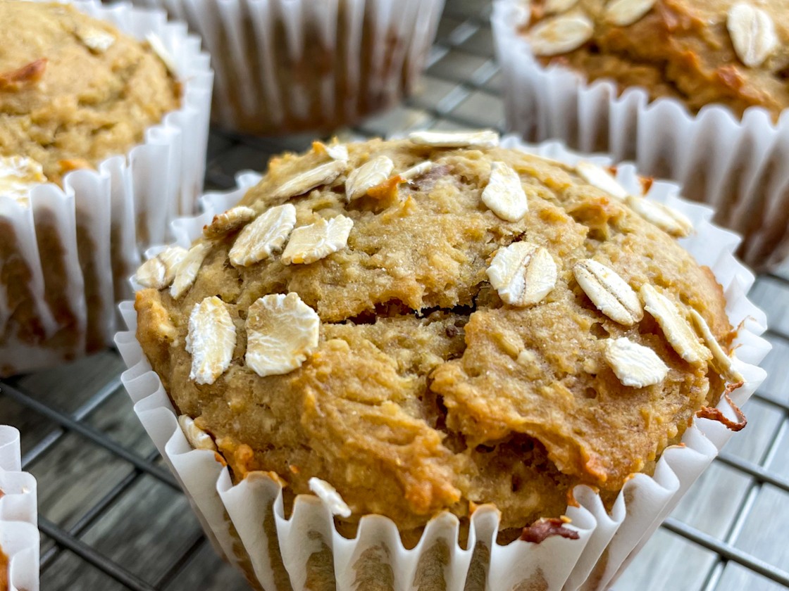 Banana Oat Protein Muffins (Low Fat)