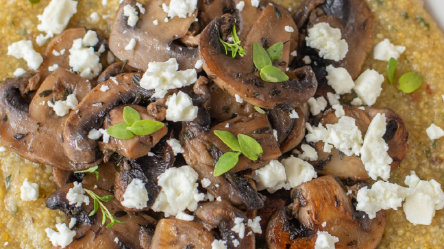 Image of Creamy Parmesan Mushroom Corn Grits