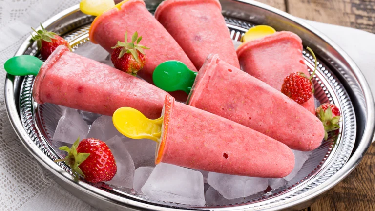 Image of Strawberry Mango Popsicles