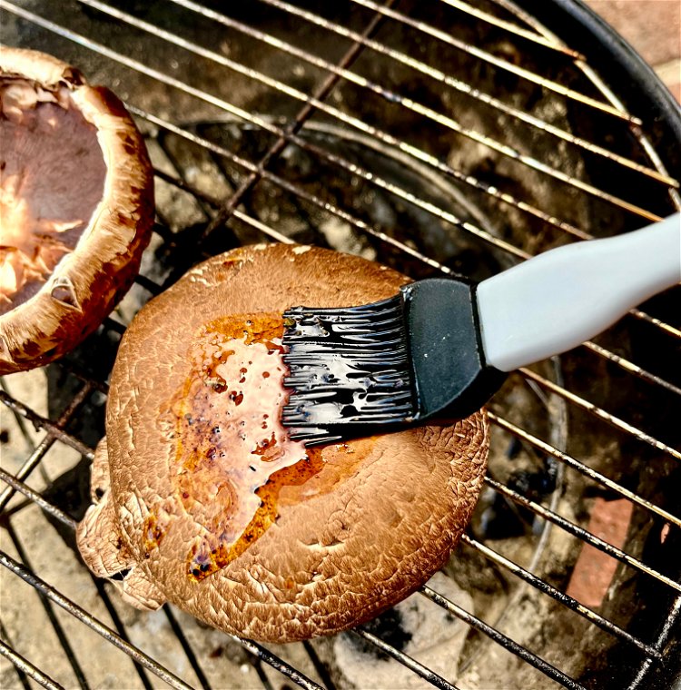 Image of Heat up the grill or grill pan. In a small...