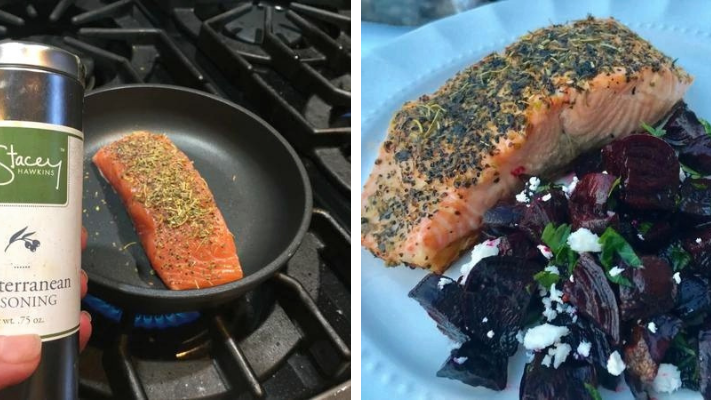 Image of Juicy Mediterranean Salmon a Lean & Green Recipe