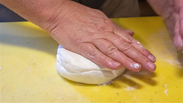 Image of Combine the blocks of cream cheese and form into a...