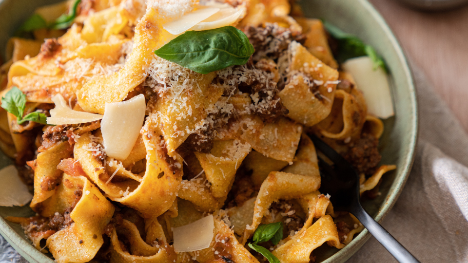 Image of W Sauce Bolognese with Pappardelle Pasta