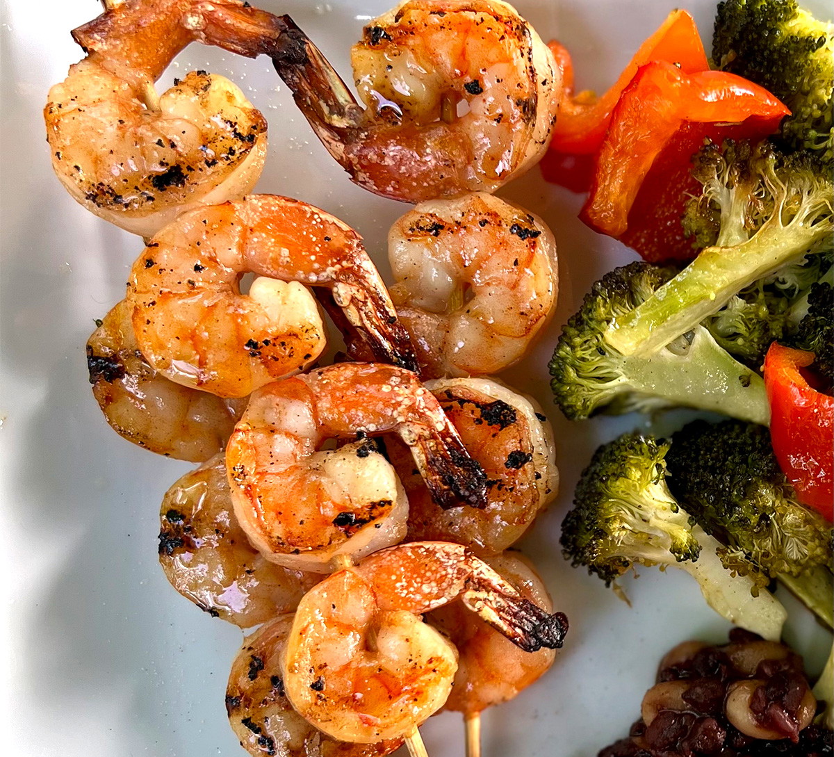 Garlic and Mango Chipotle Shrimp Skewers