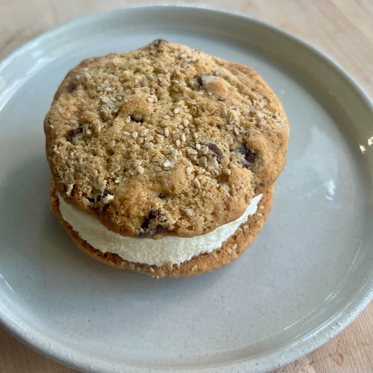 Tahini Chocolate Chip Ice Cream Sandwiches