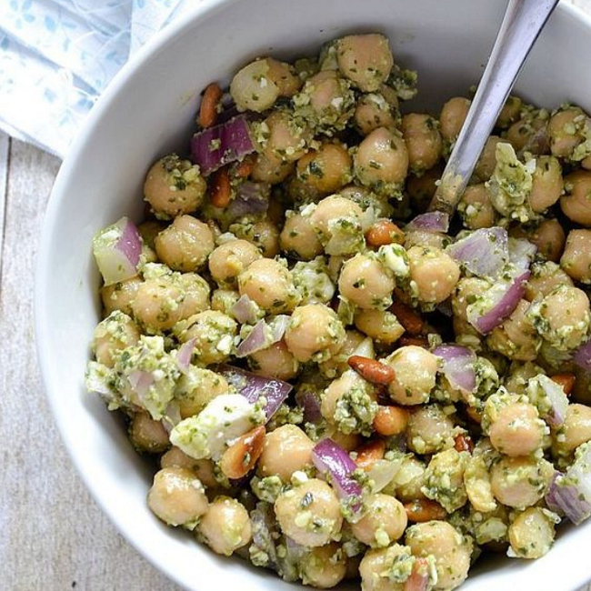 Image of Spicy Jalapeno Pesto ChickPea Salad