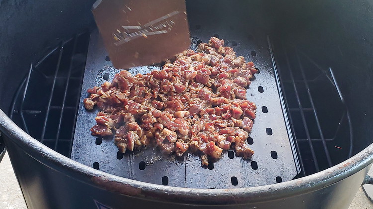 Image of Cook steak in small batches, flipping frequently to get an even char on all sides. The steak should only need 3-5 minutes on both sides.