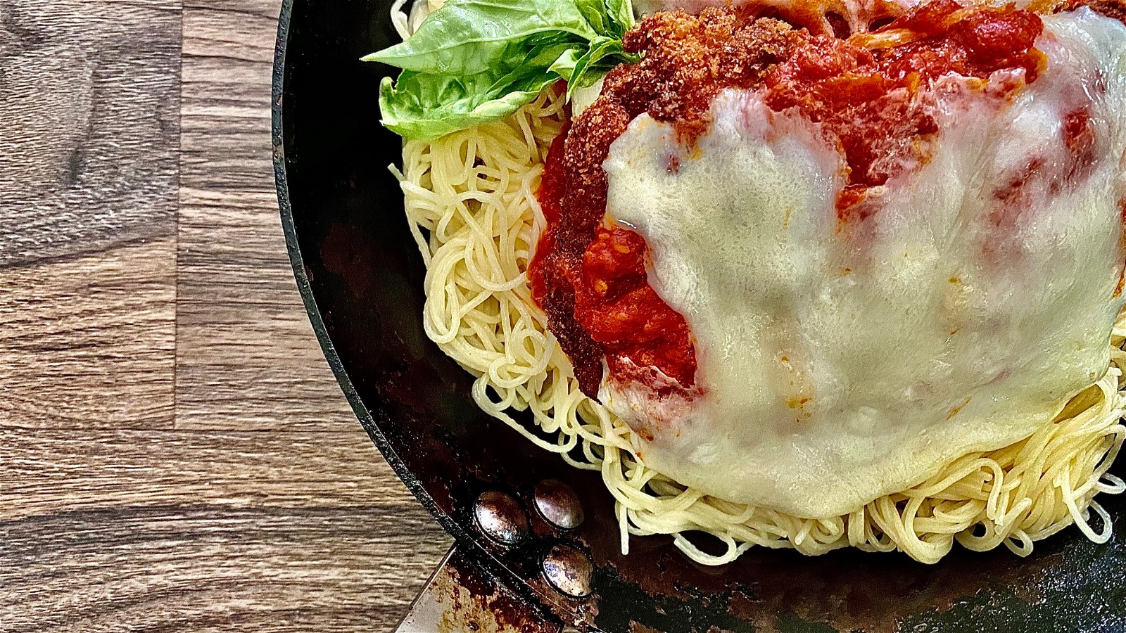 Image of Chicken Parmesan over Pasta - The only recipe you need