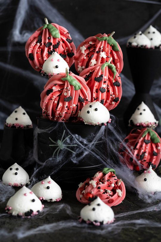 Baiser Gespenster und Kürbisse – Super Streusel Baiser Gespenster und Kürbisse – Super Streusel