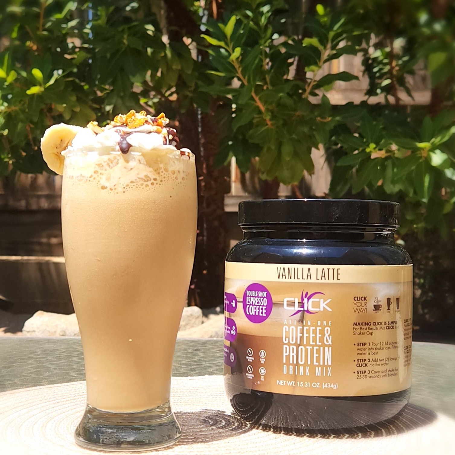 Coffee Protein Recipe: Banana Split Smoothie