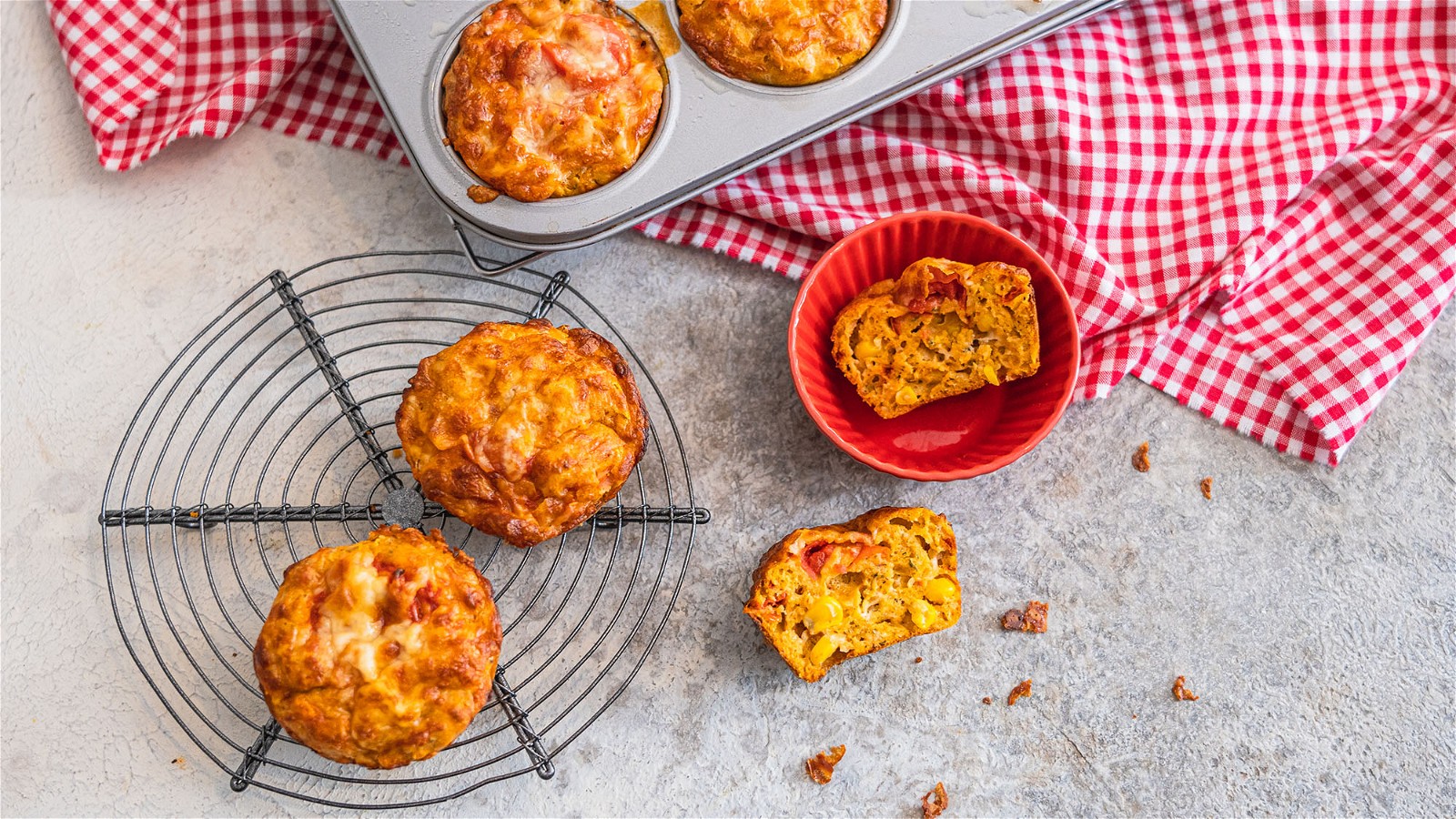 Image of Glutenfreie Hafer-Pizzamuffins