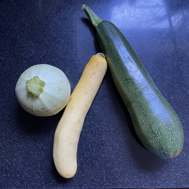 Image of Using a mandolin or a very sharp knife, slice the summer squashes and the onion (if using)