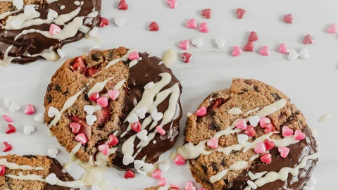 Image of CHOCOLATE COVERED STRAWBERRY KETO COOKIES