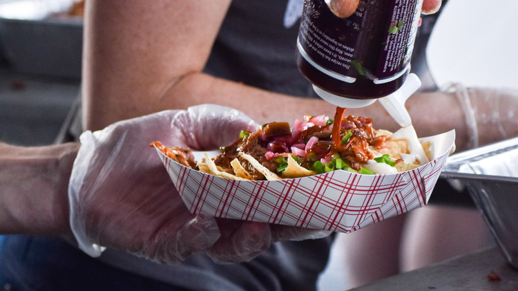 Image of Finish it off with sprinkle of cotija cheese and a generous drizzle of Raspberry Chipotle.