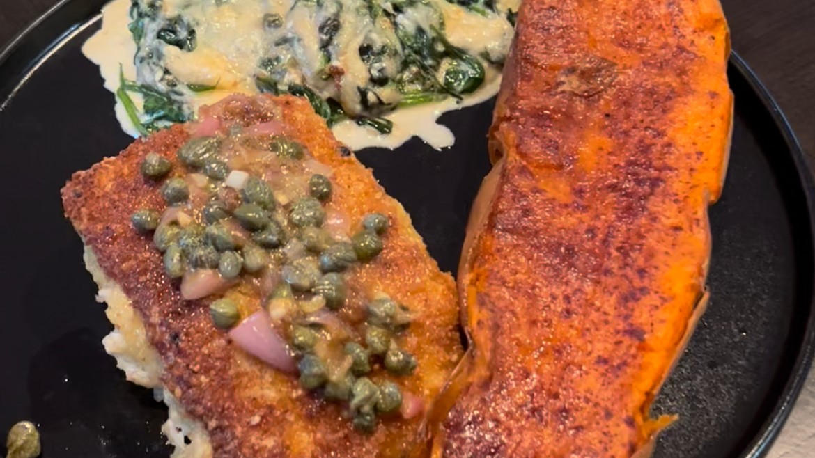 Image of Panko, Macadamia and Parmesan Encrusted Mahi-Mahi