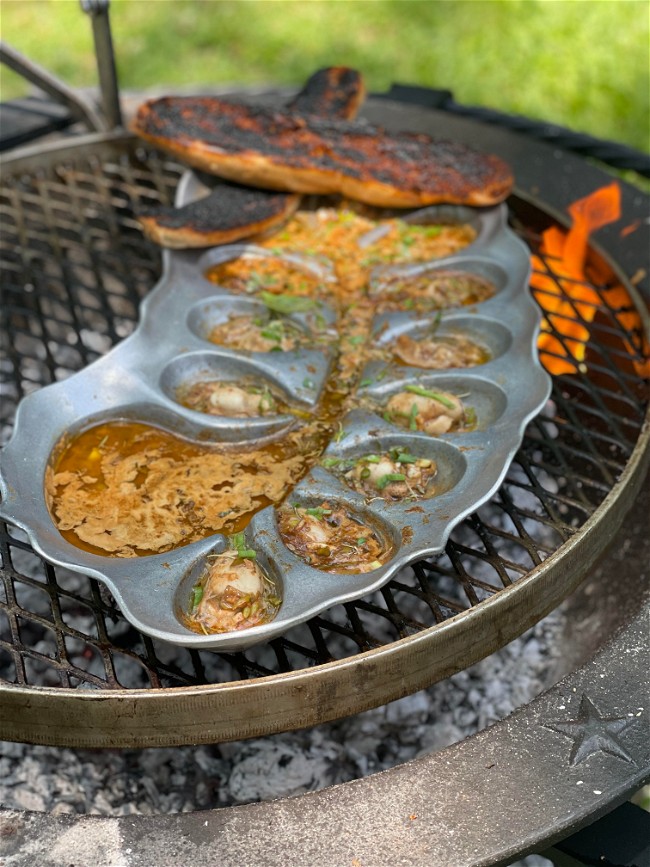 Jay Ducote's BBQ Butter Chargrilled Oysters