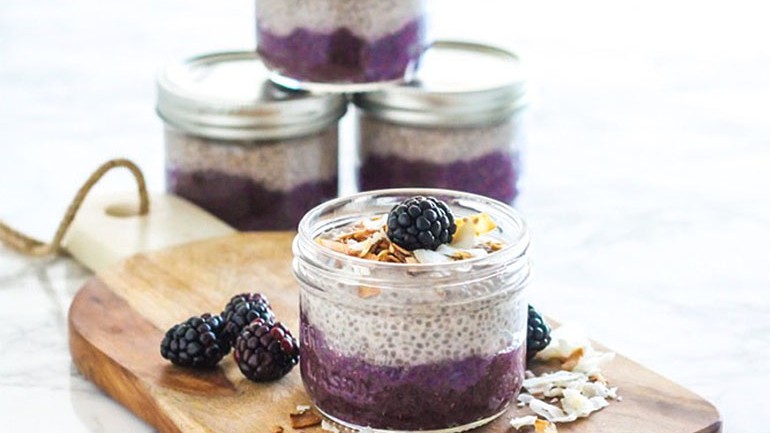 Image of Acai Coconut Chia Parfait Recipe