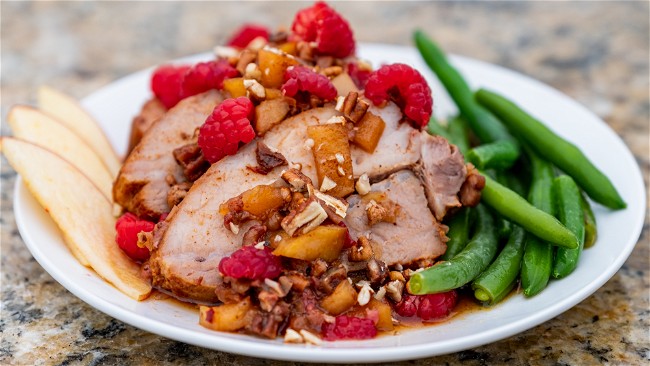 Image of Raspberry Chipotle Pork Loin | Crockpot Recipe