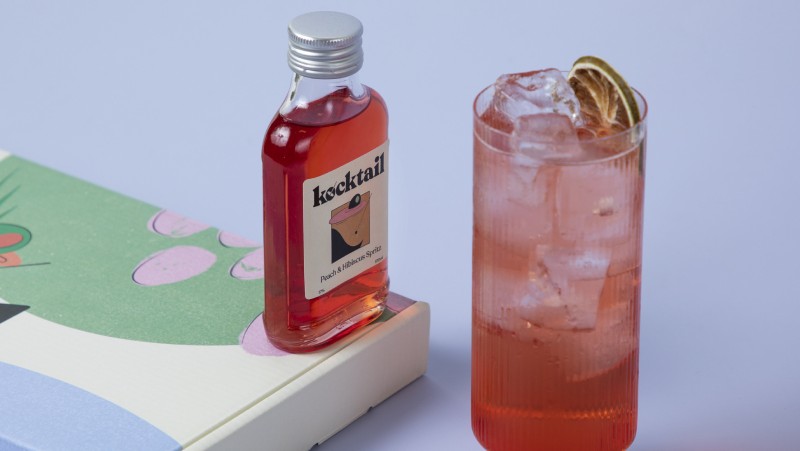 Image of Peach and Hibiscus Spritz