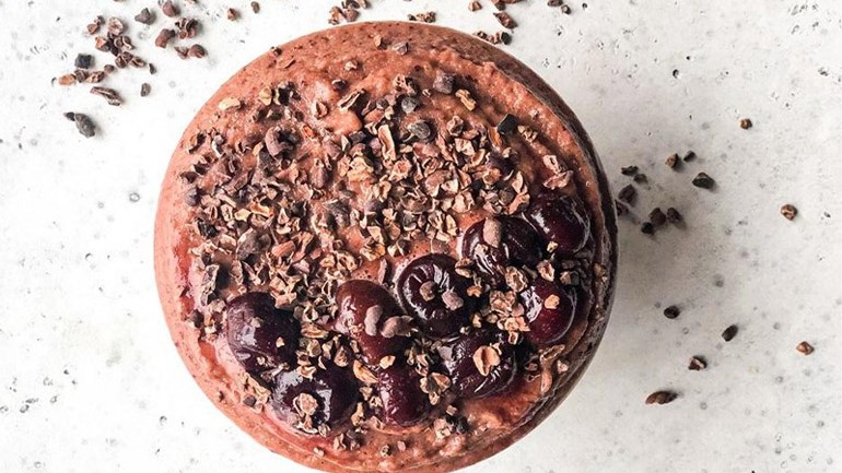 Image of Chocolate Cherry Smoothie Bowl Recipe