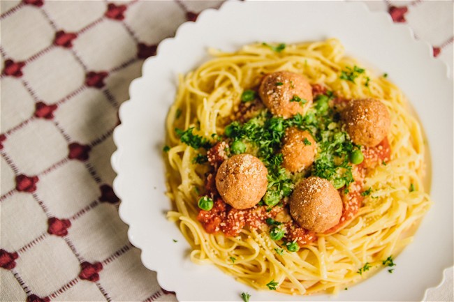 Image of Spaghetti and Omnipork Meatballs